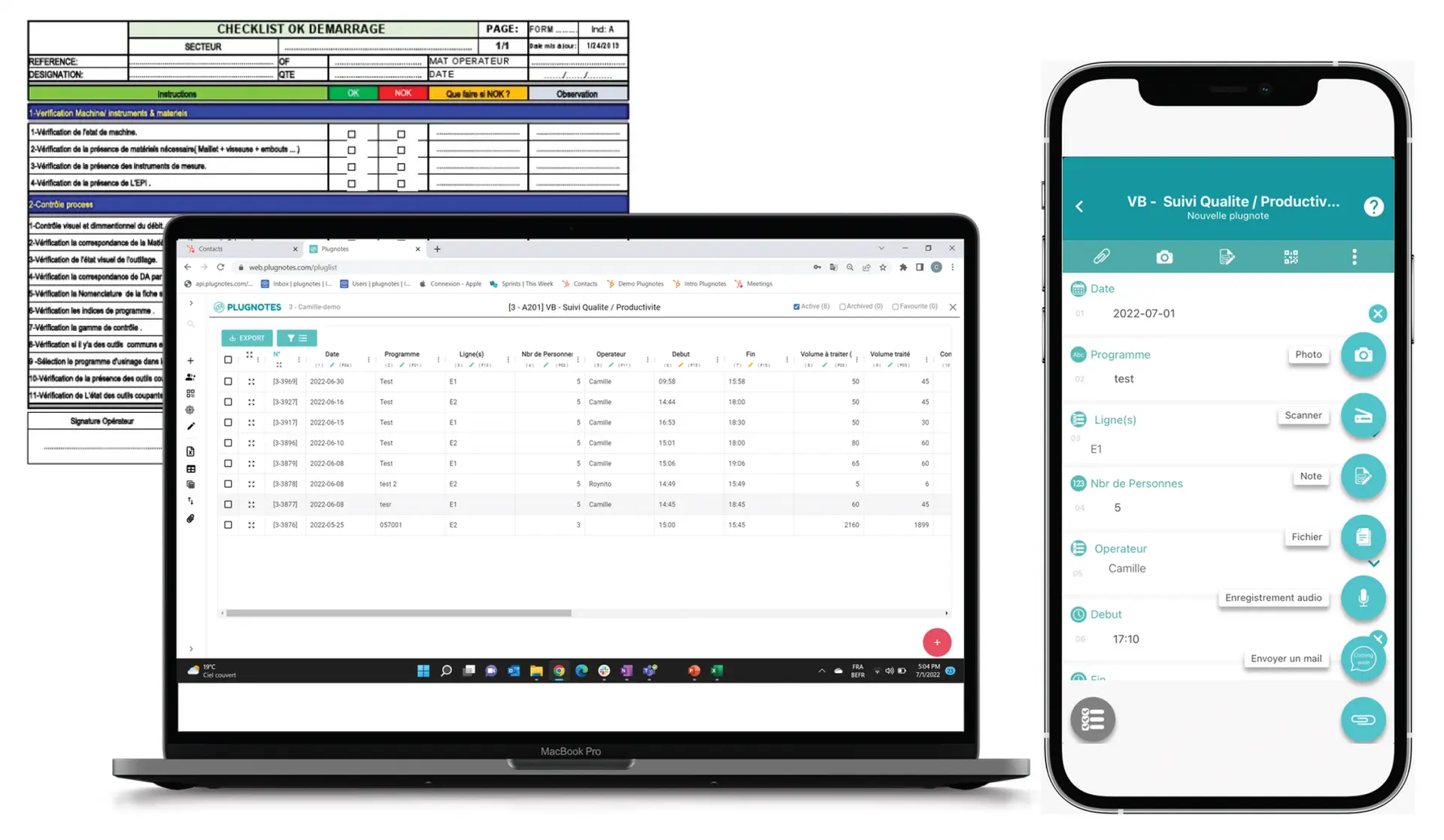 Digitaal formulier in Plugnotes dat papieren processen vervangt en data naar Odoo ERP stuurt
