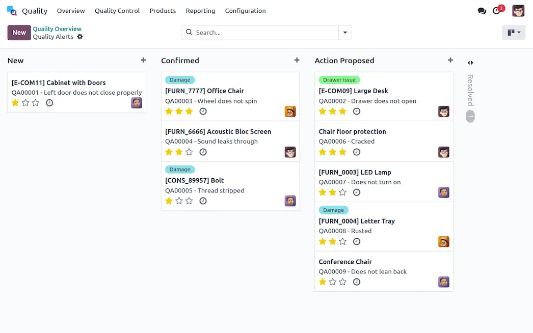 The quality control and bidirectional traceability dashboard enables full tracking of products at every stage of the production chain.